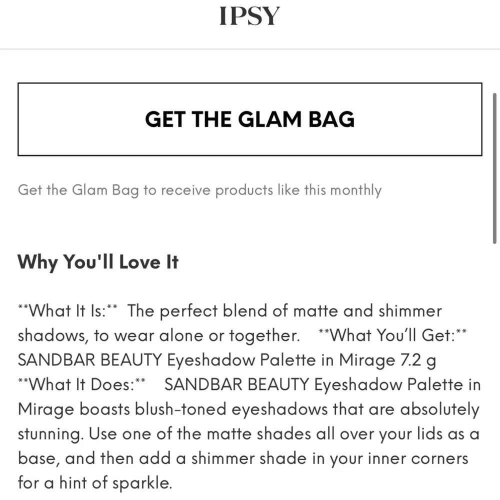 NWT Ipsy Sandbar Beauty The Mirage Palette